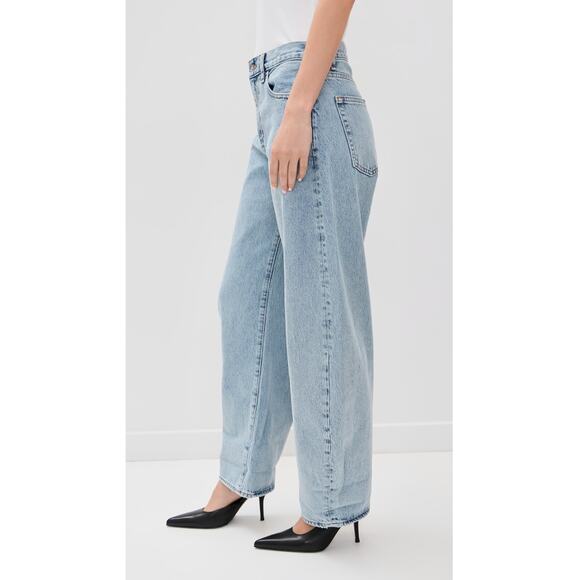 Frame The Bubble High Rise Light Wash Jeans Size 27 MSRP $298 - Picture 4 of 10